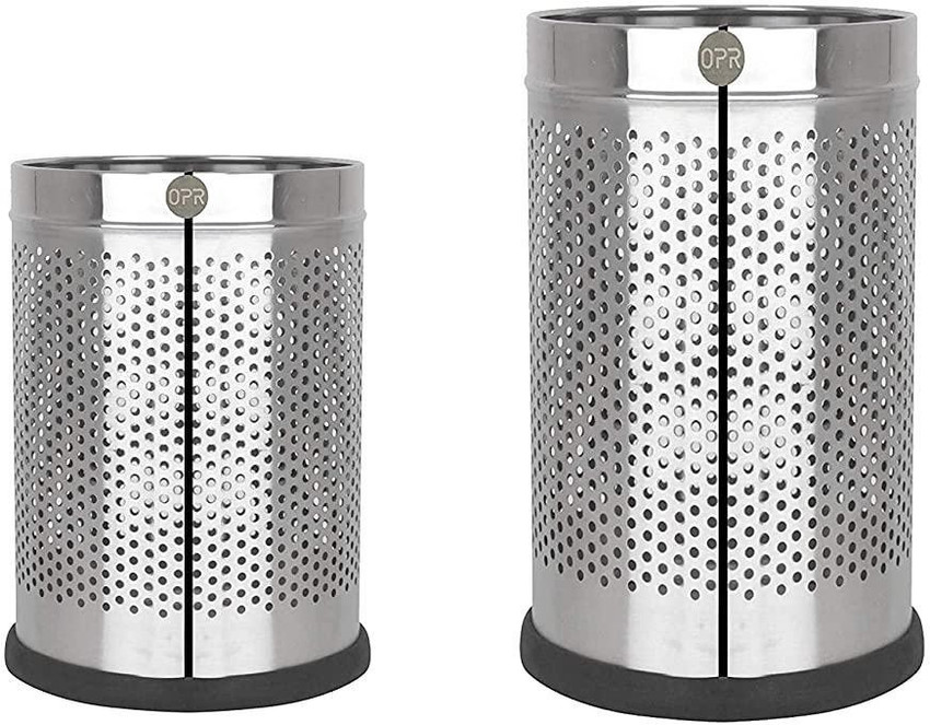 OPR Stainless Steel Perforated Dustbin For Home and Office 5 11