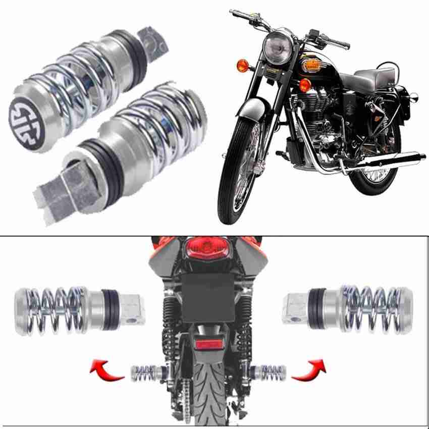 STAR SHINE Spring Style Silver Metal Motorcycle Footrest Footpeg