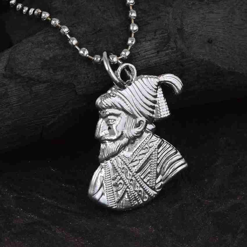 Shivaji maharaj cheap silver locket