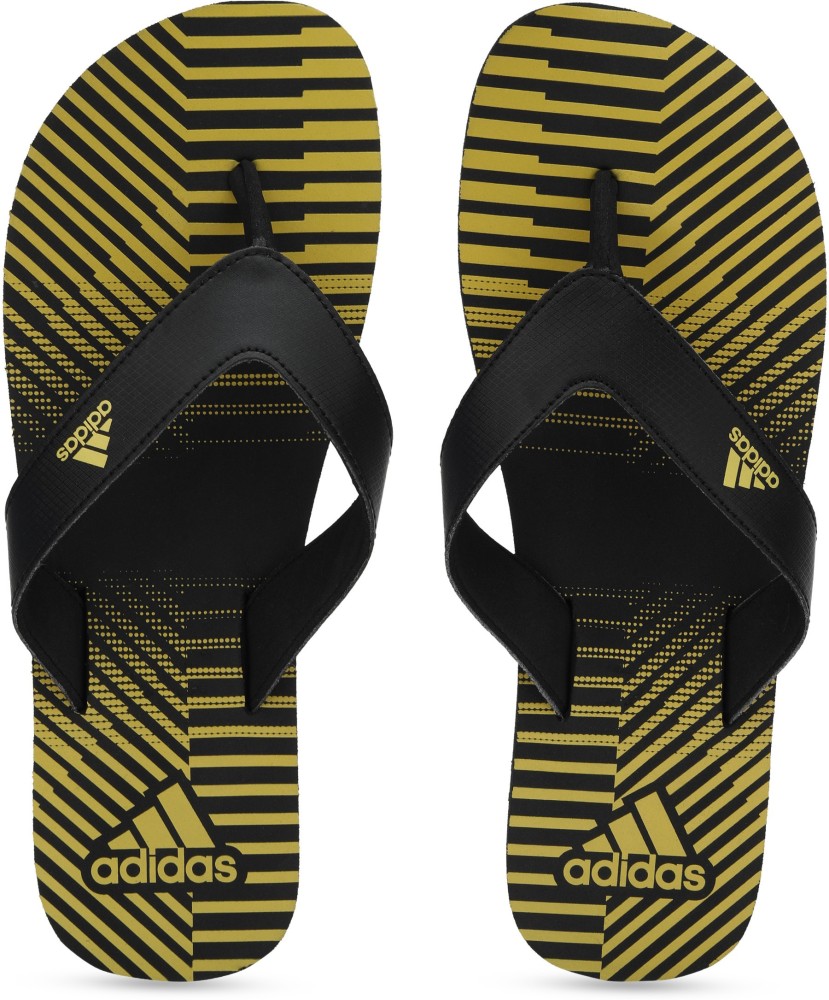 Adidas yellow best sale flip flops