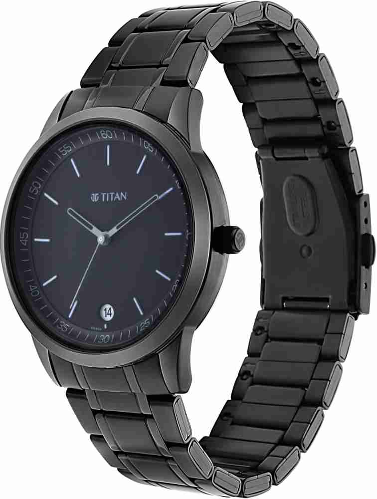 Titan black best sale men's watch