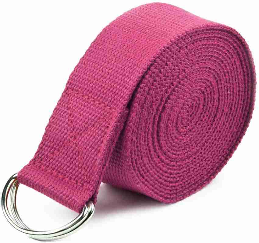 FITSY Long Yoga Belt Length with Buckle Stretching Strap Cotton