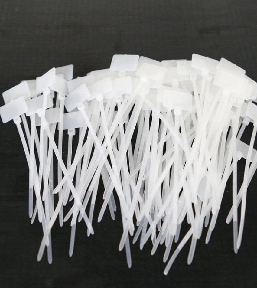 uptodatetools 100pcs Easy Mark 8 200mm Nylon Cable Ties tag