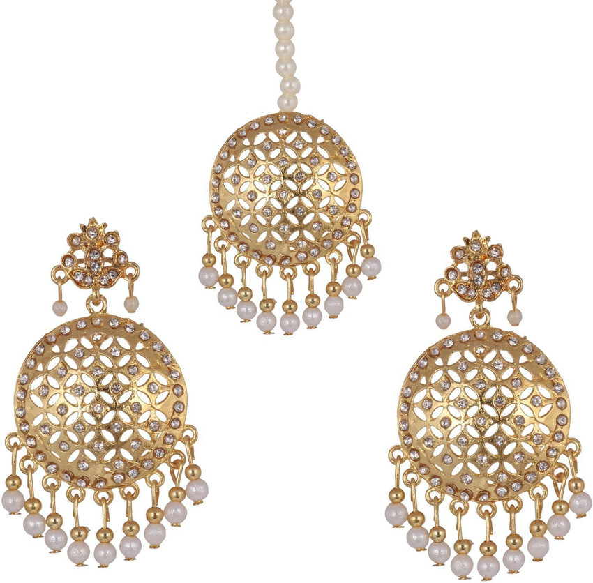 Maang tikka sales with earrings flipkart