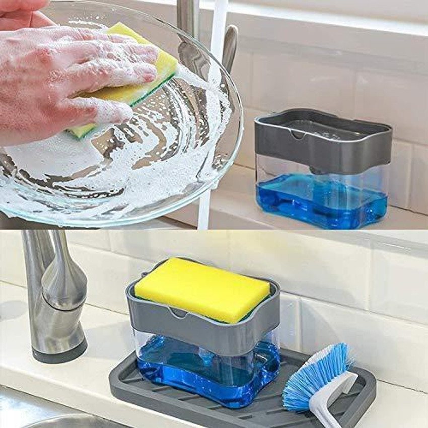 SHAAZI 2 IN 1 LIQUID DISPENSER DISHWASHER FOR KITCHEN WITH FREE