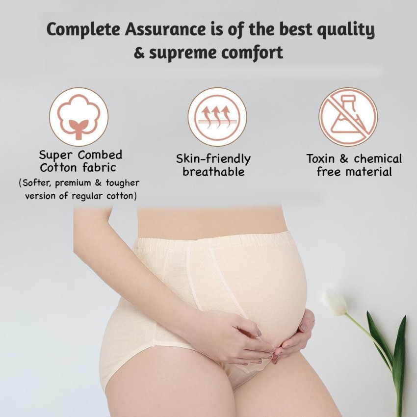 Buy SHAPERX Maternity Underwear Cotton Under Bump Pregnancy
