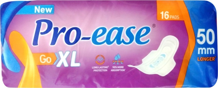 Pro-ease Go Long 17+17 pads wings (25 mm) longer Sanitary Pad, Buy Women  Hygiene products online in India