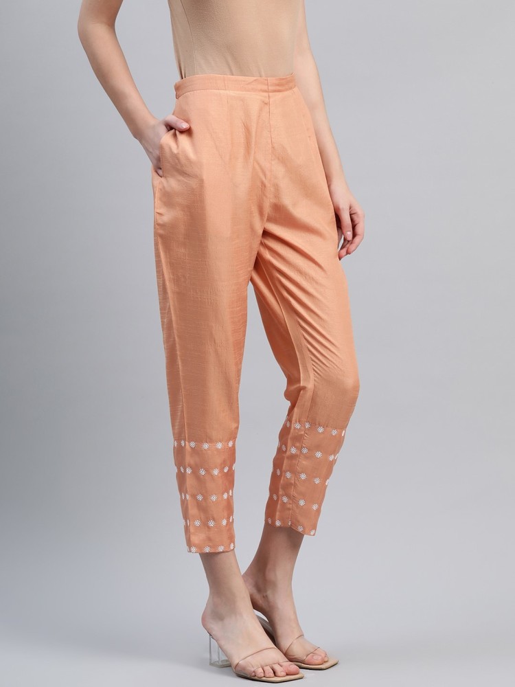 Orange High Waist Tailored Trousers  Quiz Clothing