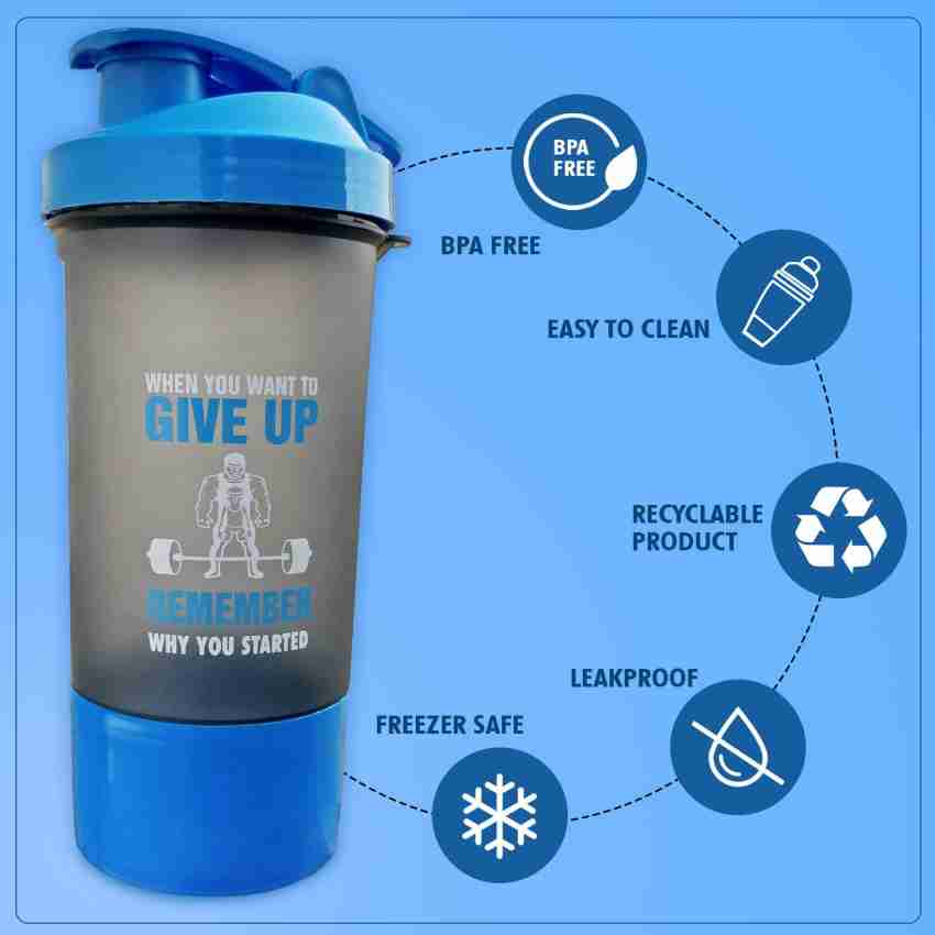 Zadoli Gym shaker bottle 800ml Leak Proof BPA and Free, Ideal for