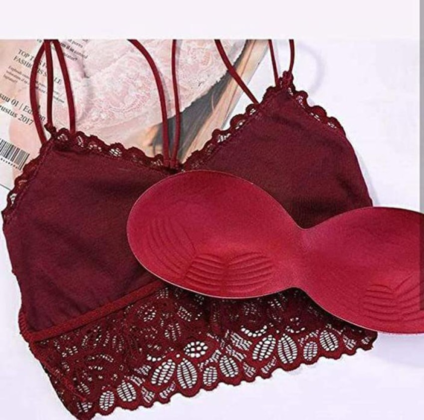 Mrs Queen Lace Bralette Women Bralette Lightly Padded Bra - Buy