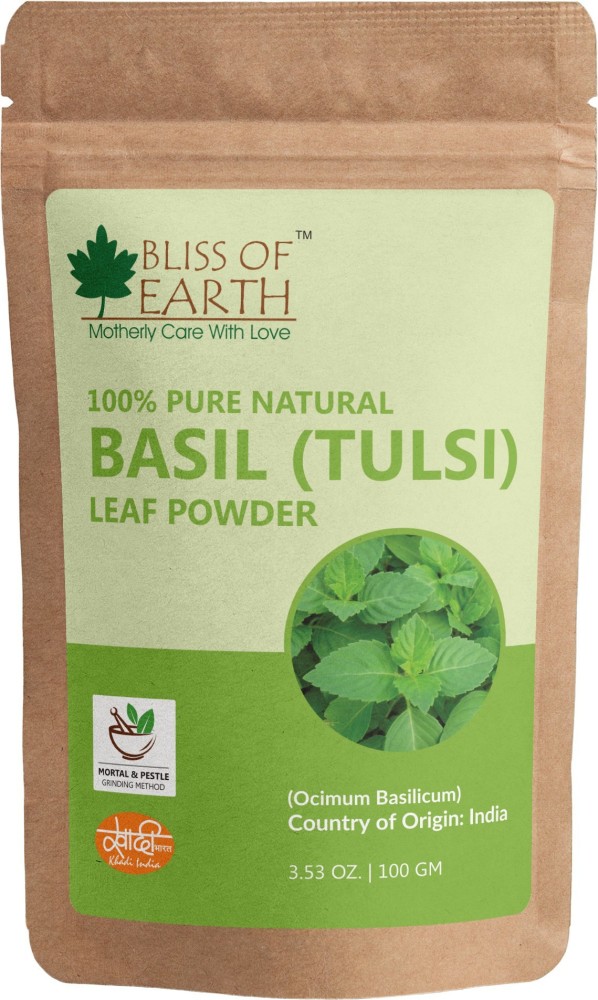 Bliss of Earth 100 Pure Natural Basil Powder Tulsi Leaf Powder