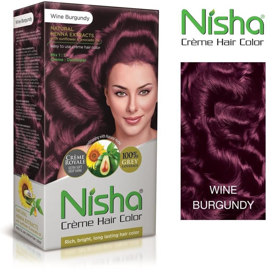 Buy Nisha Cream Hair Color with Rich Bright Long Lasting Shine Hair Color  Flame Red 100 ml Each Pack of 3 Online at Low Prices in India   Amazonin