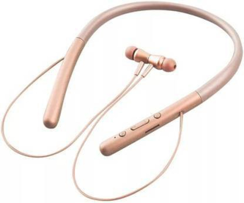 WeRock High bass Wireless Bluetooth Neckband Headset Rose Gold