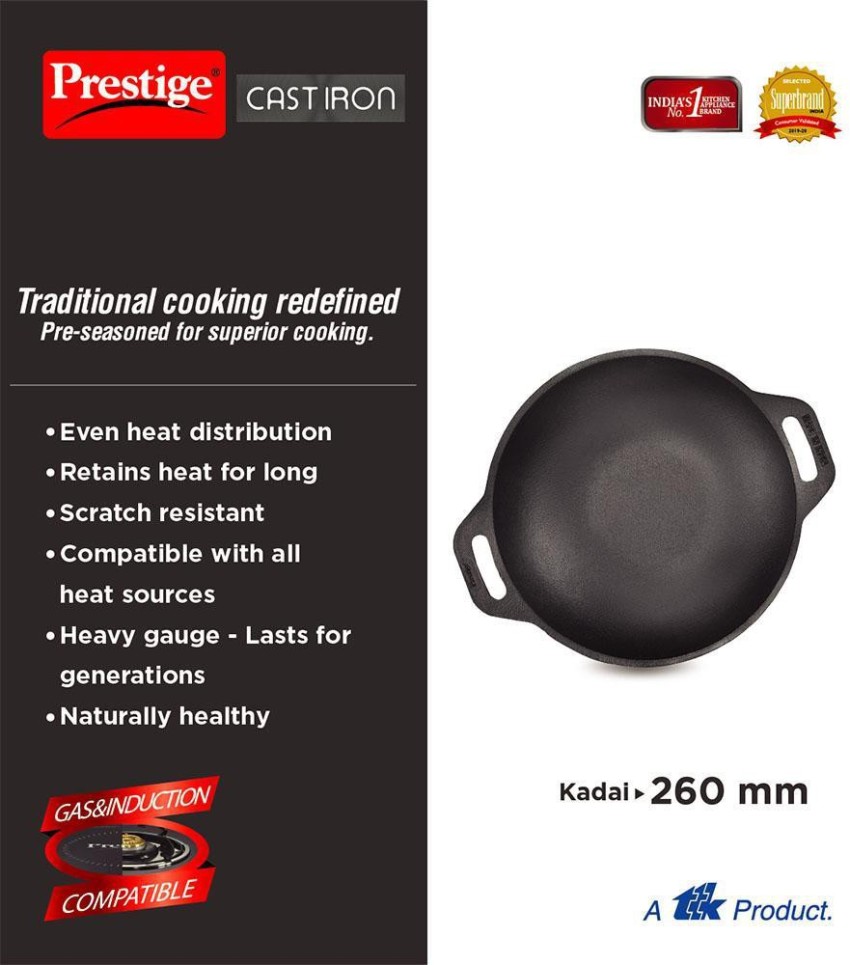 CAST IRON KADAI 10.25 INCH (26 CM) #MTC113