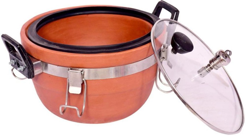 All Desi Clay Pressure cooker 4 L Pressure Cooker Price in India