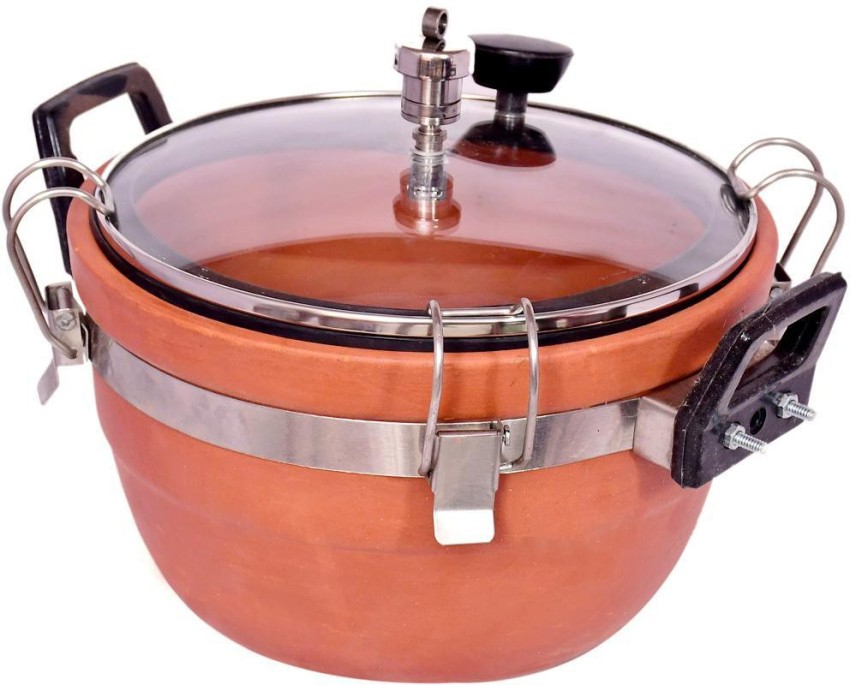 All Desi Clay Pressure cooker 4 L Pressure Cooker Price in India