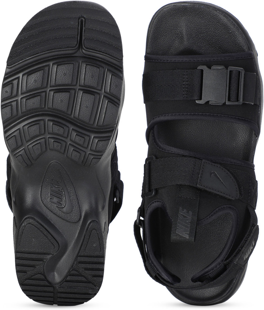 Nike black new arrivals denim sandals