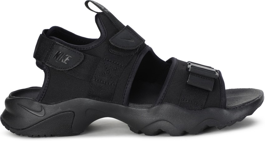 Nike black store denim sandals