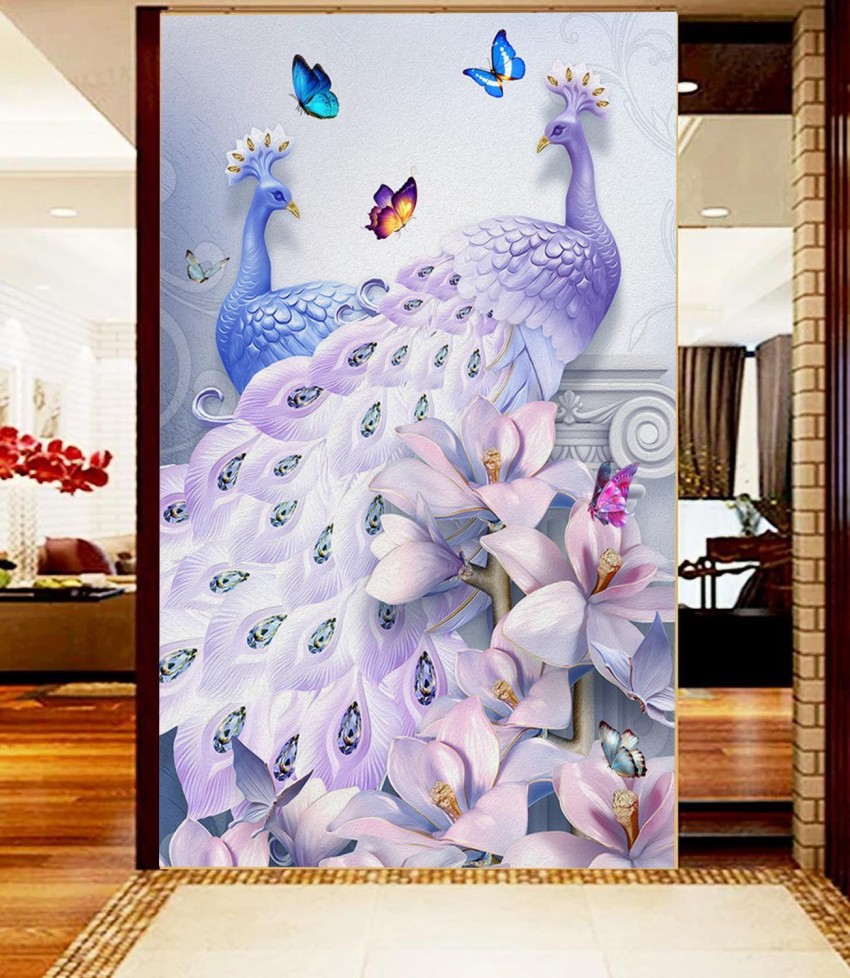 3D Wallpaper Mural Mint Green Flowers customized wallpaper  Home Decoram