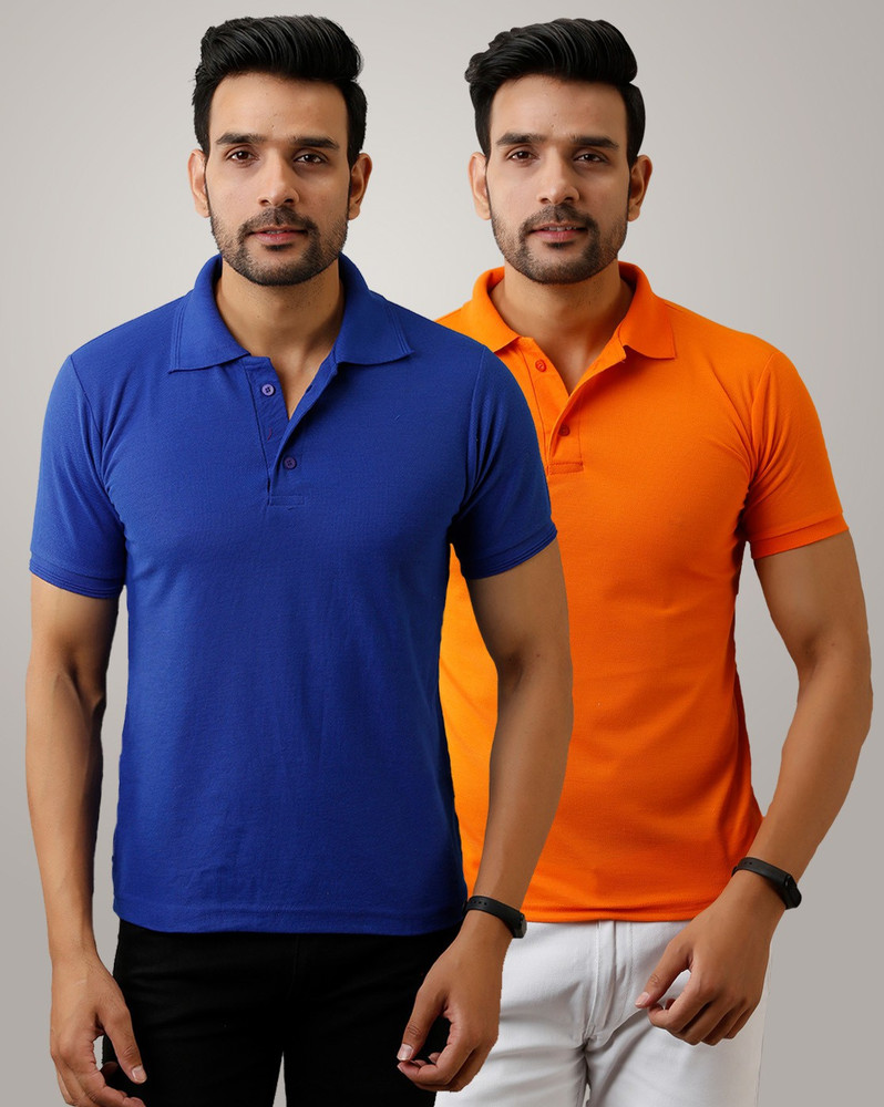 Orange and blue hotsell polo t shirt