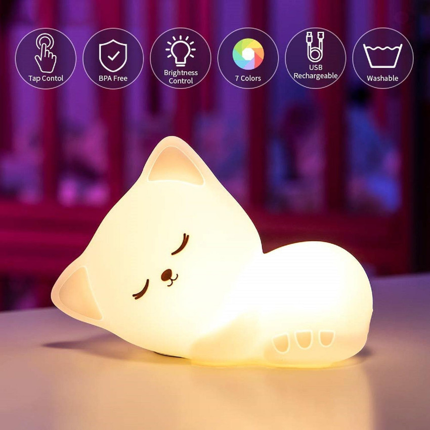 NYRWANA DELIVERING SMILES IN INIDA Sleeping Cat Night Light lamp