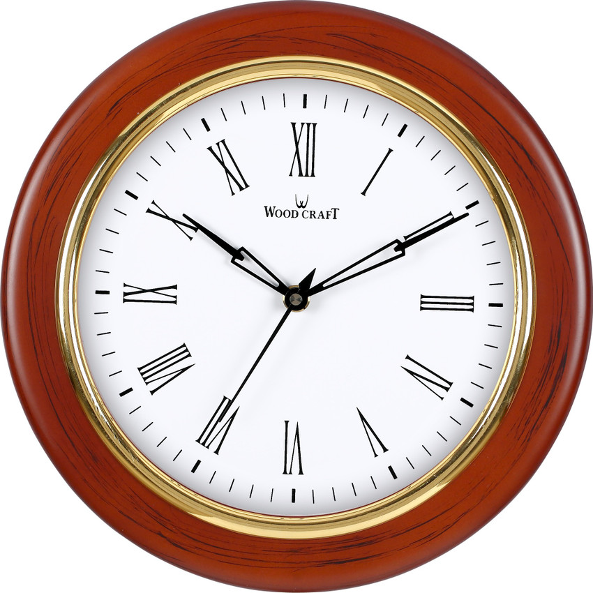 Wood Craft Analog 18 cm X 26.5 cm Wall Clock Price in India Buy