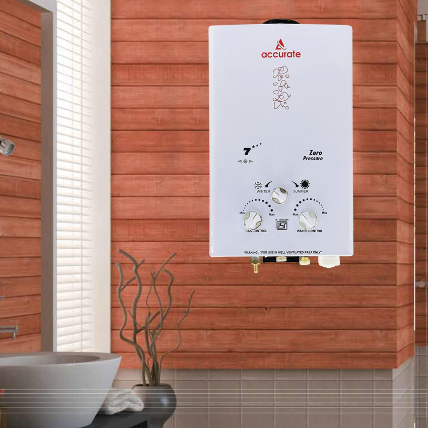 ACCURATE 6 L Gas Water Geyser (6 Liter Coper LPG Instant Gas Water Heater  Geyser 5 Way Protection, White) Price in India - Buy ACCURATE 6 L Gas Water  Geyser (6 Liter