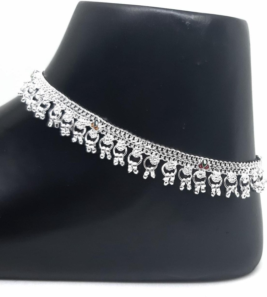 Flipkart on sale silver anklets