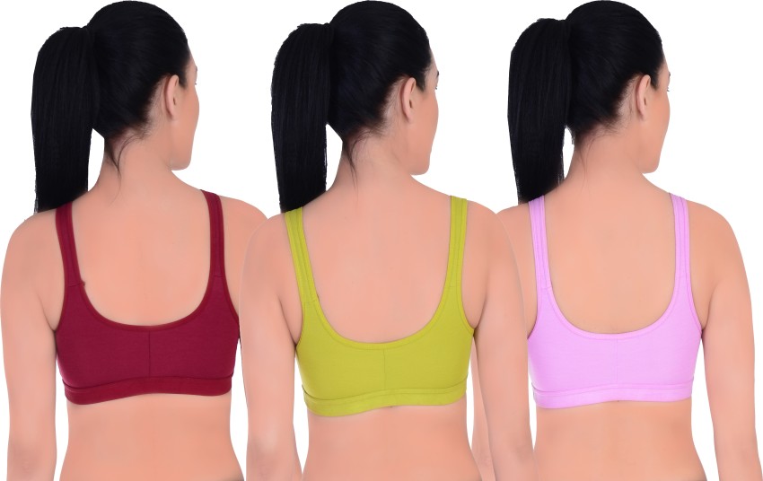 Buy Empisto Branded Women's BabyPink and Maroon Colour Tennis Sports Bra  (pack of 2) Online - Get 81% Off