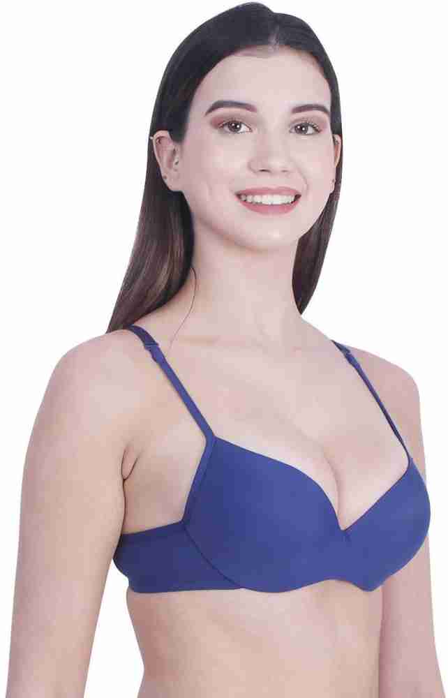 JIEYA Women's One Fab Lightly Padded Bra Wire-Free Deep V Push-up Bralette  and Panty Set Pack Of 5 (36/80AB - ShopStyle