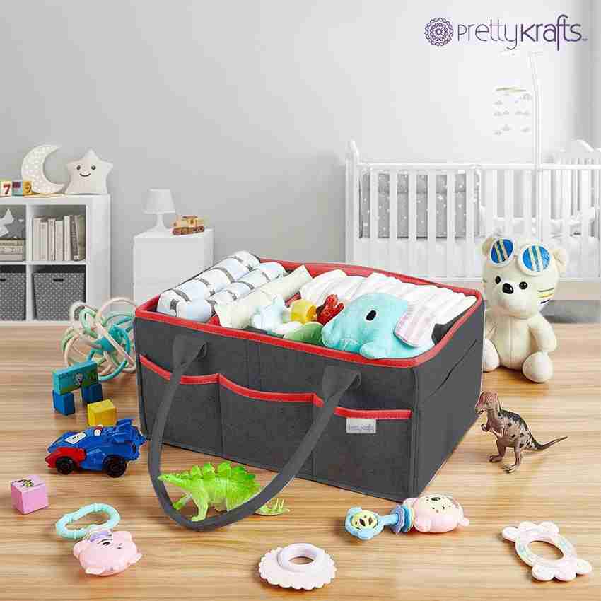 PrettyKrafts Baby Diaper Caddy Felt Storage Bags for Diaper