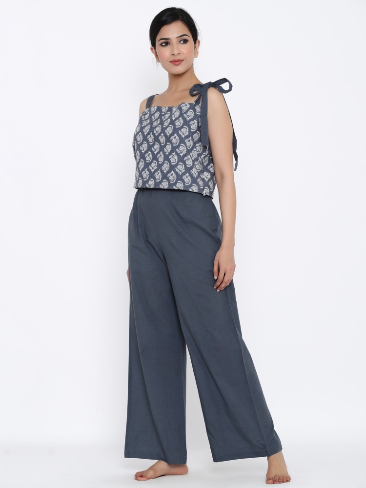 Stone Feather Embroidered Crop Top with Overlay Palazzo pants available  only at Pernias Pop Up Shop 2023