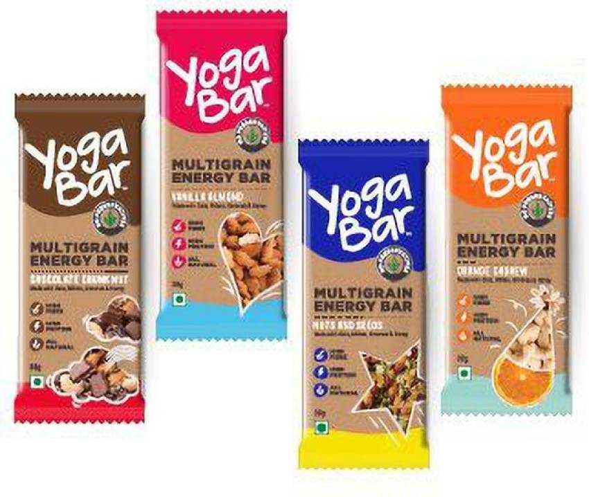 Yogabar Protein Bar Variety Box - 6 x 60 g (Box of 6 bars) and