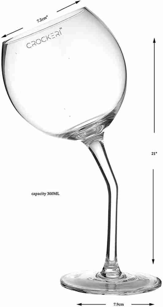 Crockeri (Pack of 4) Tipsy Wine Glasses For Toasting Sparkling Red Wine,  Cocktail, Party, Cabernet Glasses, Transparent (300 ml Each) - Glass Set Wine  Glass Price in India - Buy Crockeri (Pack