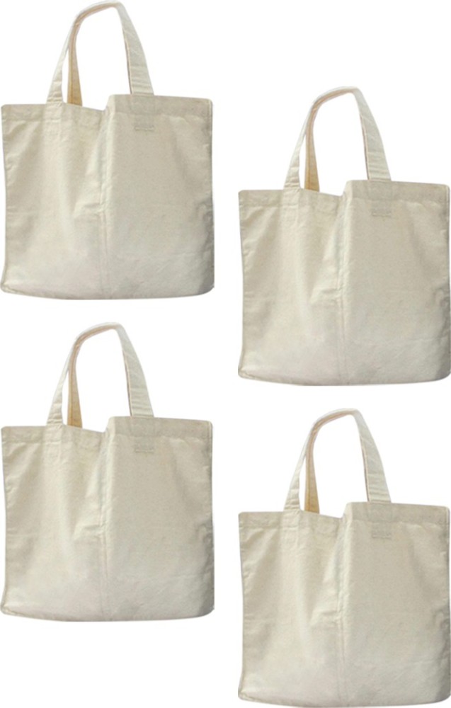 Canvas Reusable Shopping Bag Totes, Small 6.5x3.5x8, 10 Pack