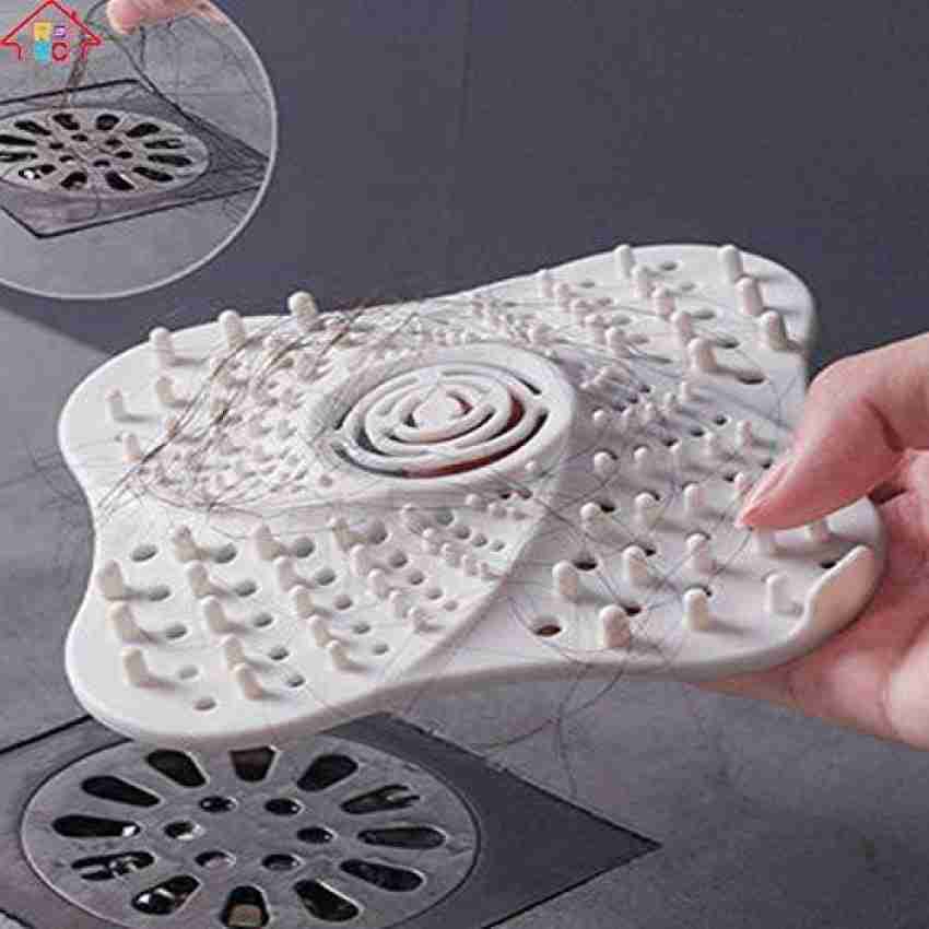 5 Pack Hair Drain Catcher, Silicone Shower Drain Cover Silicone Hair Catchers for Shower Raised Round Drain Cover with Suction Cup Bathtub Drain Cover