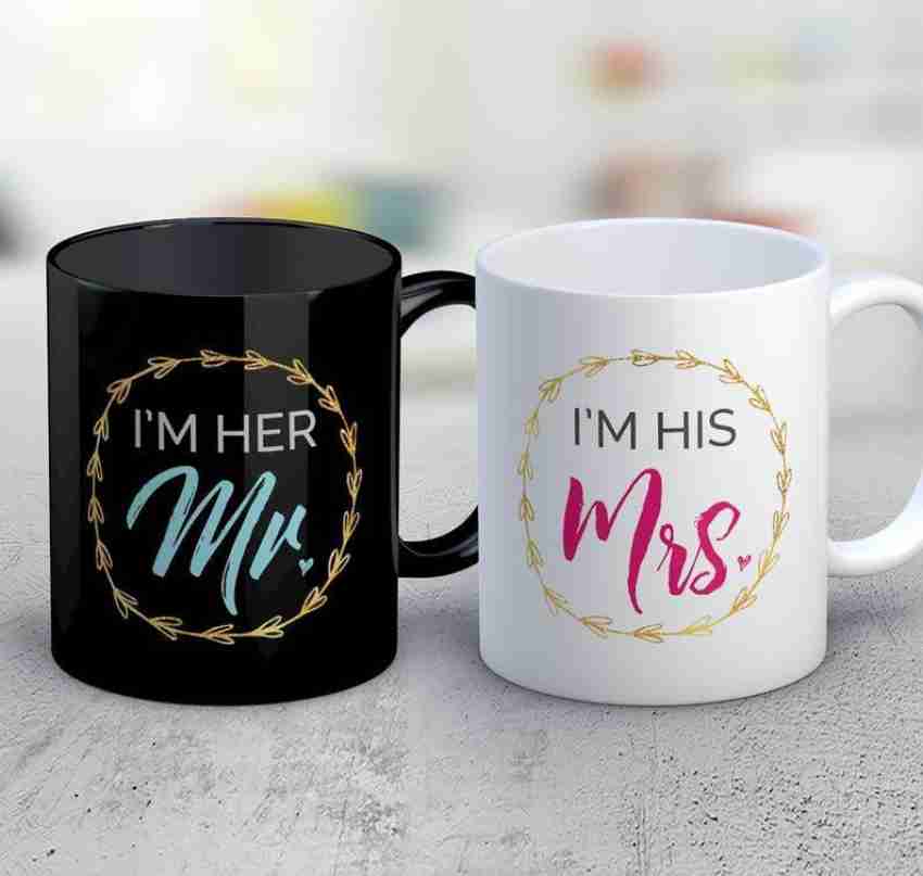 Mr and Mrs Matching Mug Set