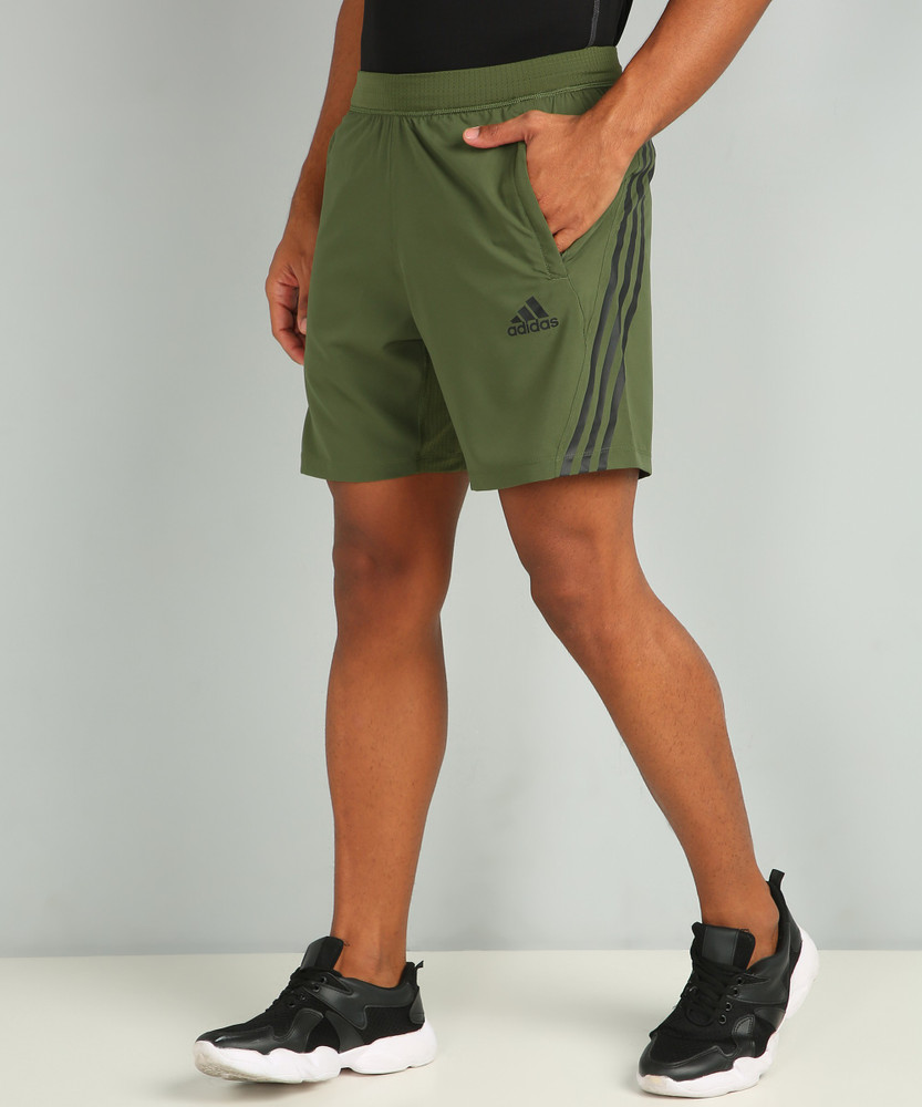Olive green discount adidas shorts