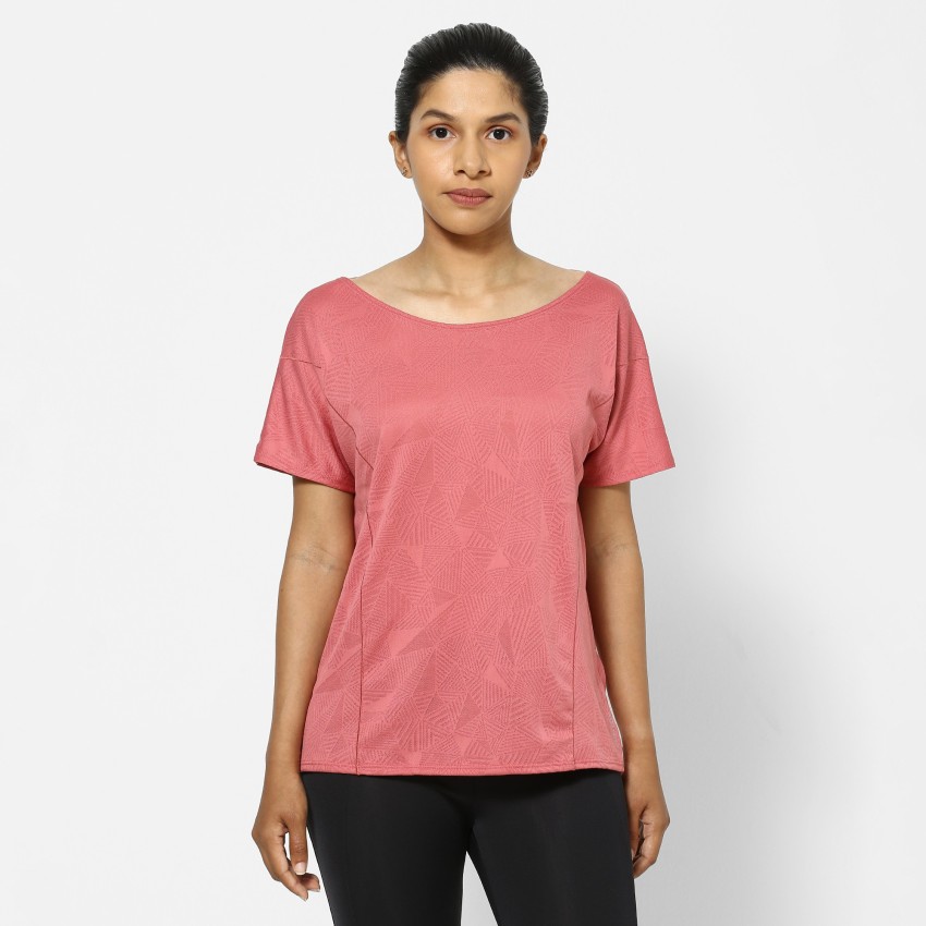 Decathlon - DOMYOS Solid Women Round Neck Pink T-Shirt - Buy Decathlon -  DOMYOS Solid Women Round Neck Pink T-Shirt Online at Best Prices in India