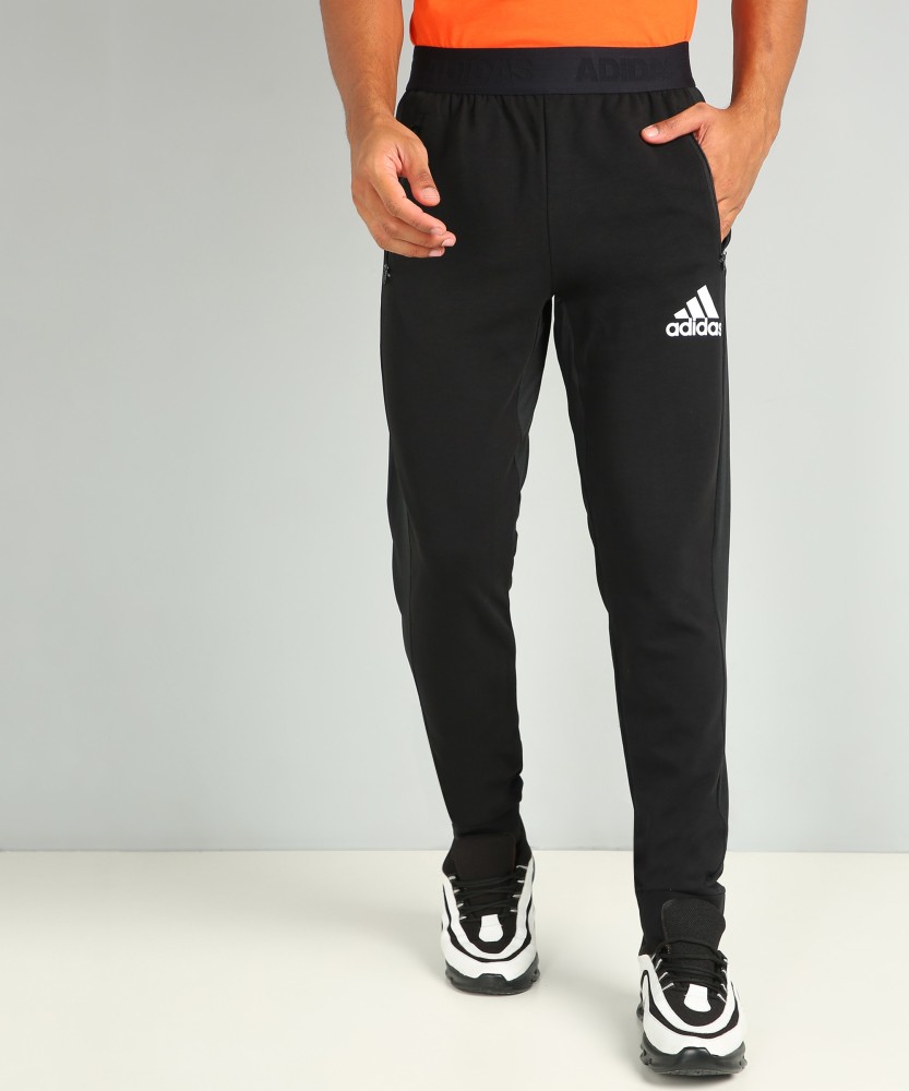 Buy ADIDAS Black Solid Polyester Mens Track Pant  Shoppers Stop