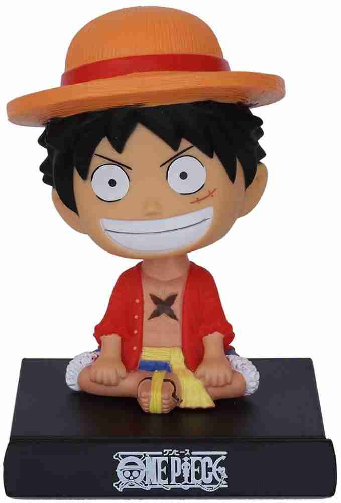 Relicon One Piece Monkey D. Luffy Bobble Head with Mobile Holder (Design-1)  Anime Manga Action Figure Toys Collectible Showpiece for Car Dashboard |  Office Workstation Desk Table Top - One Piece Monkey