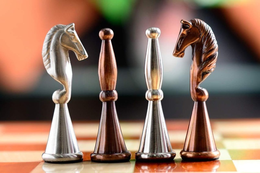StonKraft Brass Chess Pieces Chess Coins Pawns Chessmen (3.75 French) -  StonKraft