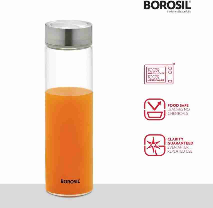 Buy Neo Borosilicate Glass Bottle - Silver Lid 550 ml at Best