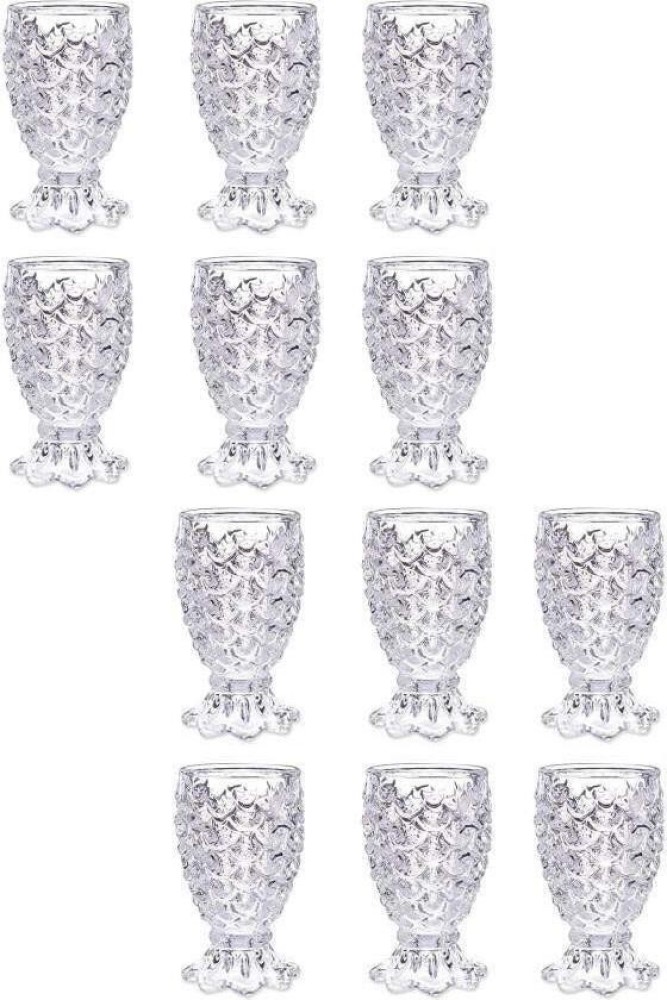 SGMSC (Pack of 12) Glass Pineapple Shaped Drinking Juice Glasses Set of 12  Glass Set Water/Juice Glass Price in India - Buy SGMSC (Pack of 12) Glass  Pineapple Shaped Drinking Juice Glasses