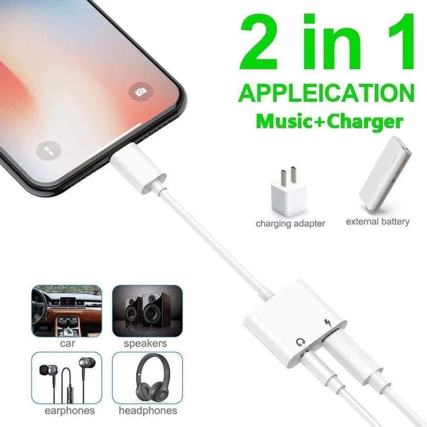 Upgrade] Aux Cable for iPhone to Car Audio, 2-in-1 India