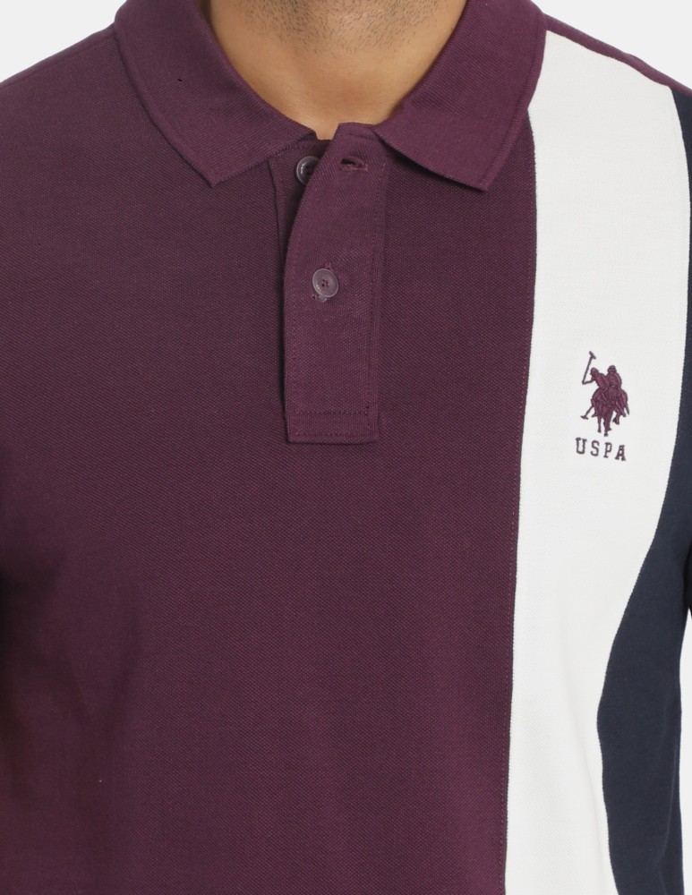 CP BRO Colorblock Men Polo Neck Purple T-Shirt - Buy CP BRO Colorblock Men  Polo Neck Purple T-Shirt Online at Best Prices in India