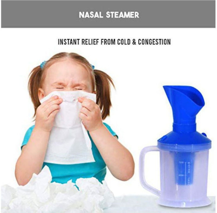 Neroq Steam machine for baby Steam Vaporizer steamer for cough cold and facial Steamer Nozzle Inhaler Nose Vaporiser Steamer For Facial Salon Hospital Cold and Cough For kids Adults Pack1 Vaporizer Pr...