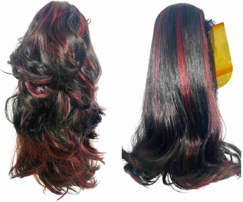 NAIRA 2 in 1 Extension For Women Girls 22 Inch Straight Wavy