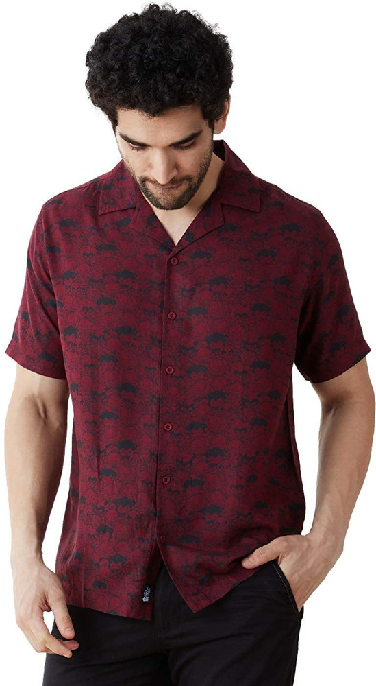 The Souled Store Men Printed Casual Maroon Shirt Buy The Souled Store Men Printed Casual Maroon Shirt Online at Best Prices in India Flipkart