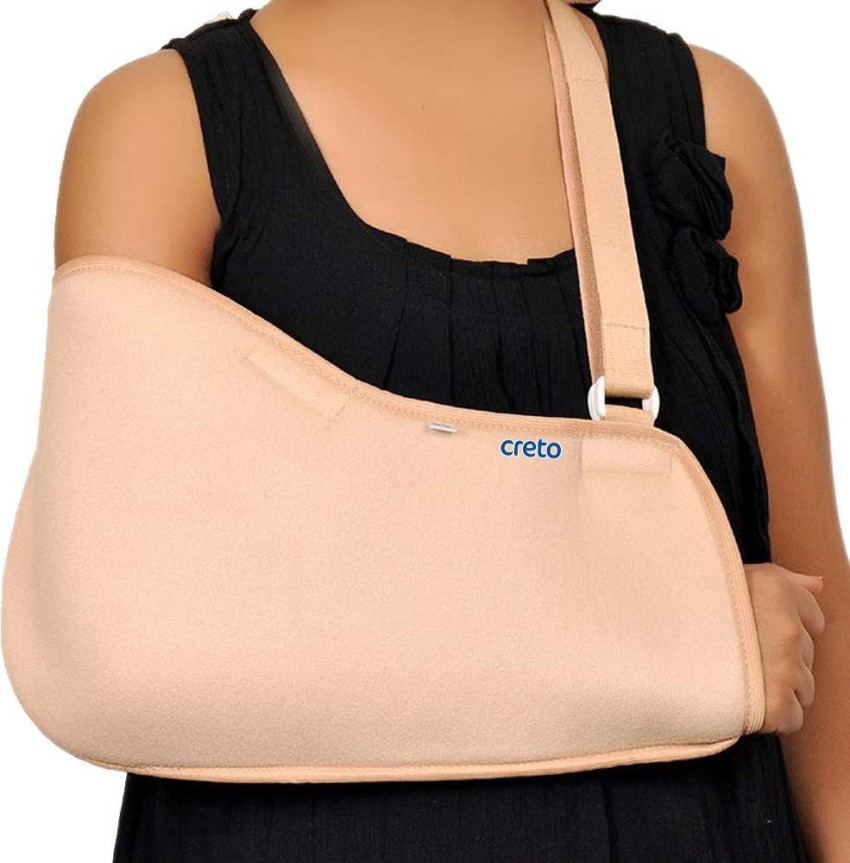 Beige Adjustable Pouch Arm Sling Tropical Shoulder Support, For